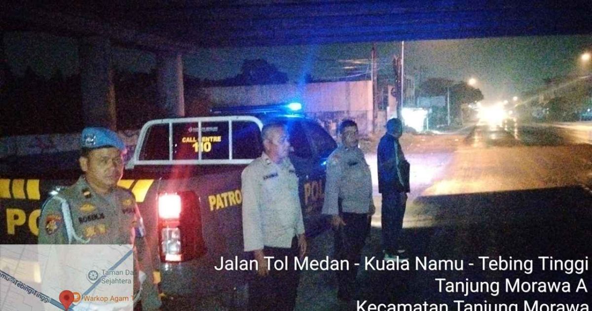Polsek Tanjung Morawa Gelar Patroli Blue Light Antisipasi Genk Motor dan Gangguan Kamtibmas