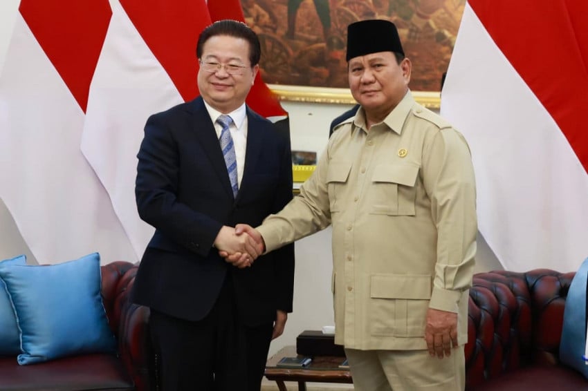 Presiden Prabowo Subianto menerima Minister of State Security (MSS) atau Menteri Keamanan China Chen Yi Xin di Istana Negara, Jakarta, Jumat (27/3/2026). Foto: Setkab