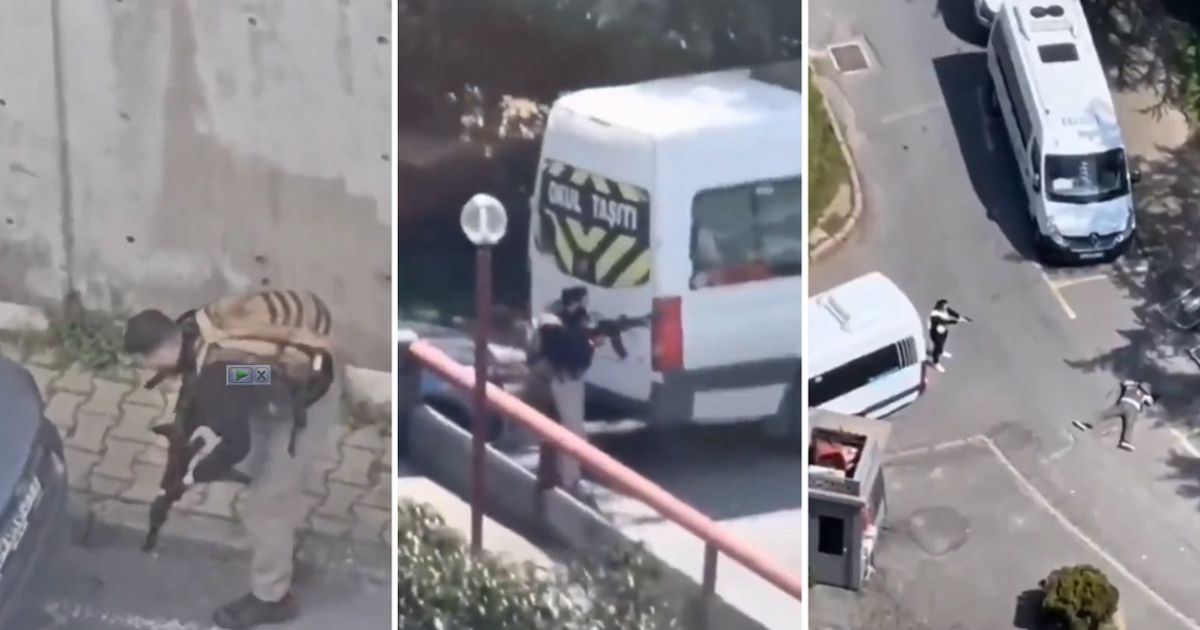 Foto Tangkapan Layar Video Penembakan Konsulat Israel di Istanbul, Turki