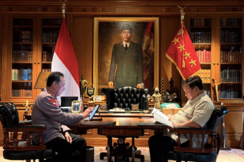 Presiden Prabowo Terima Kapolri di Hambalang, Fokus Diskusi Jaminan Keamanan Nasional