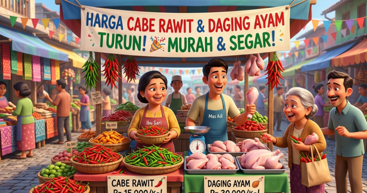 Harga Cabai Rawit & Daging Ayam Turun, Inflasi April 2026 Tetap Terkendali