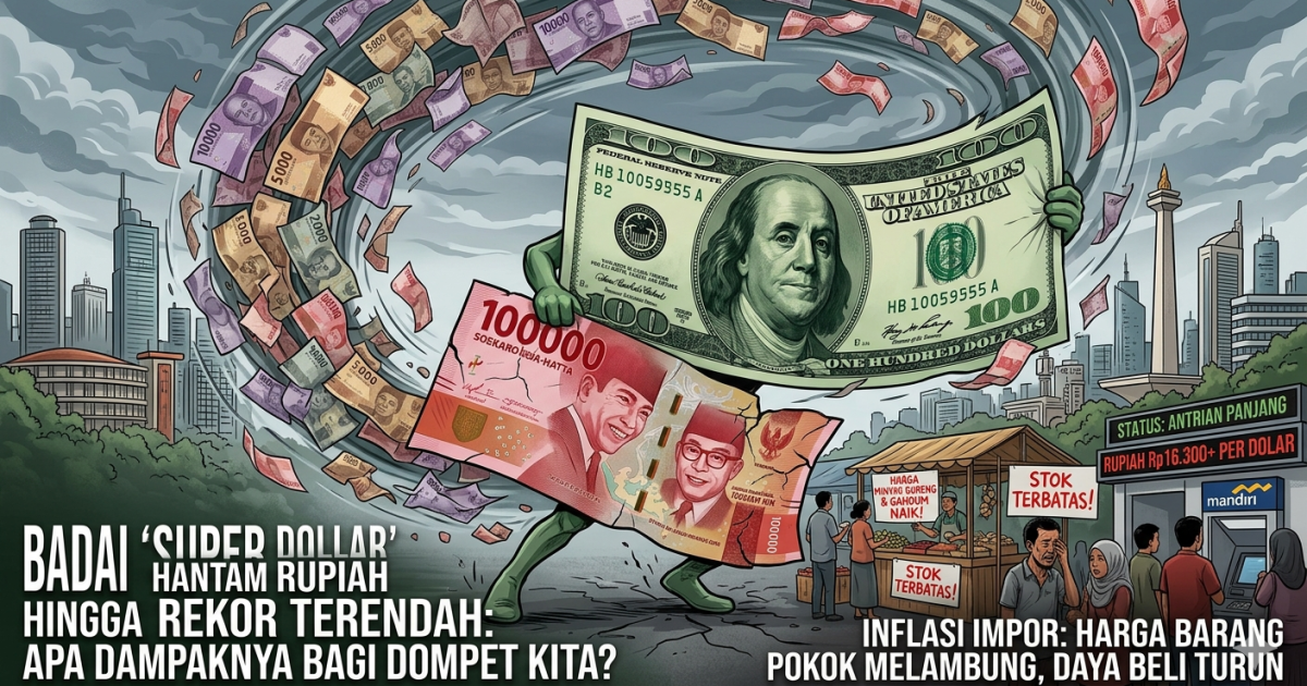 Dolar AS Menguat Tajam, Rupiah Mencatat Posisi Terendah Sepanjang Sejarah: Analisis Dampak Ekonomi Domestik