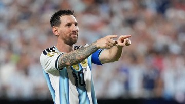 Bintang veteran Timnas Argentina, Lionel Messi. (IMAGN IMAGES via Reuters/JAY BIGGERSTAFF)